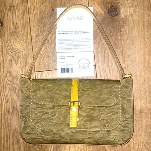 By Far Miranda Purse Beige Plisse Shoulder Bag